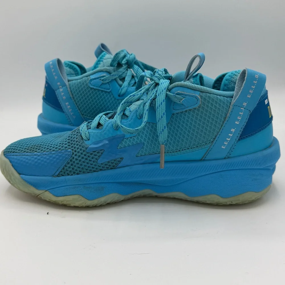 Adidas Dame 8 “Young Dolla” Blue Cyan Silver Basketball Shoes Men’s 5.5 - Picture 7 of 10